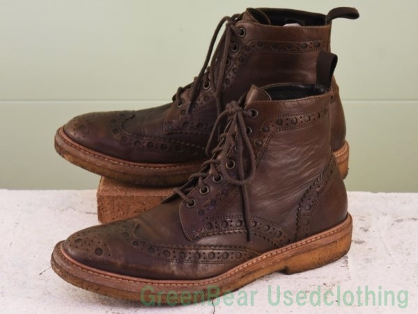 X272◆イタリア製 ポールスミス Paul Smith メンズブーツ 茶 ブラウン メンズ 25.5cm拍卖