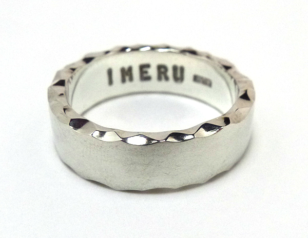 シルバー925製サイドを削り出しキラキラと輝くテクスチャーリング/細いタイプ拍卖