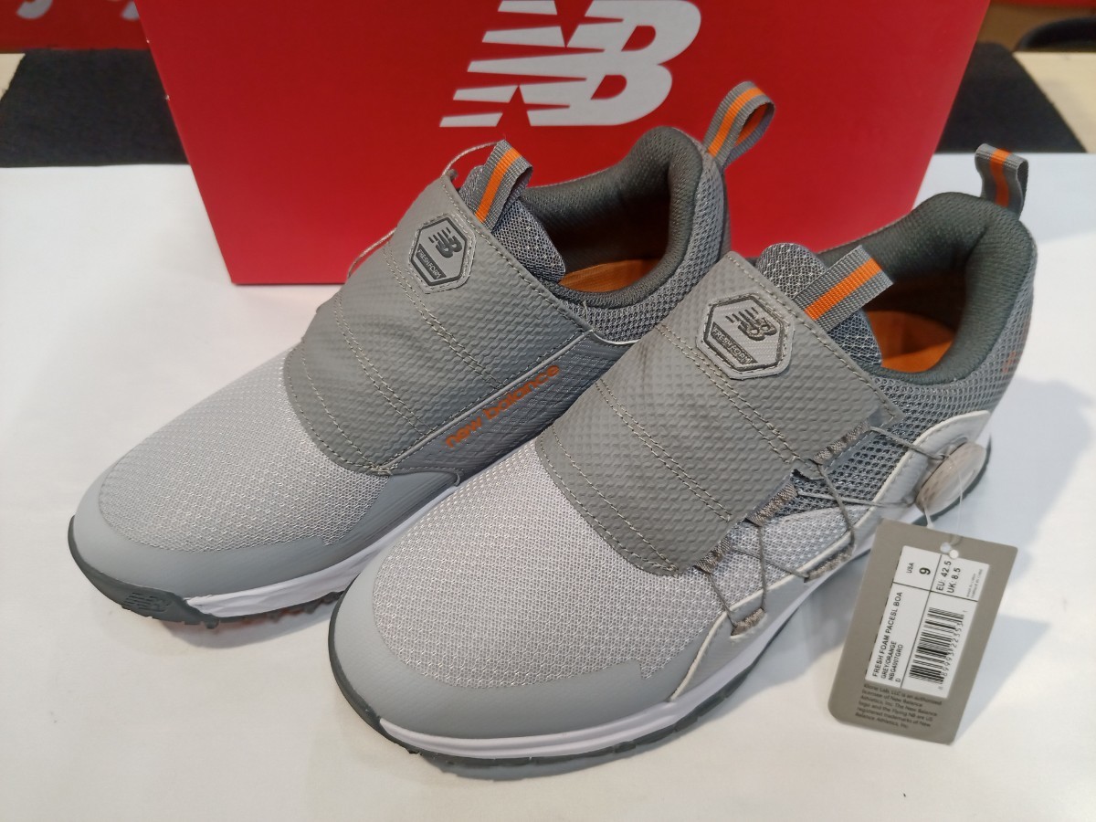 本州のみ送料無料◇即決価格◇未使用品◇メンズゴルフシューズ◇New Balance◇FRESH FOAM PACESL BOA NBG4007GRO◇27cm拍卖