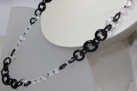 オニキス、水晶、72cmネックレス拍卖