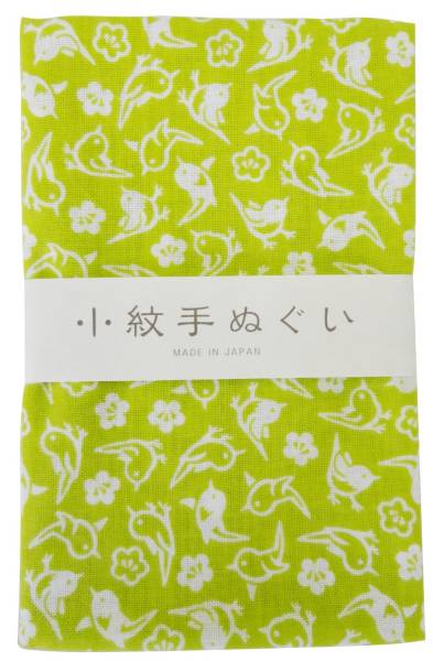 新品 小紋手ぬぐい プリント手ぬぐい うぐいす 日本製拍卖