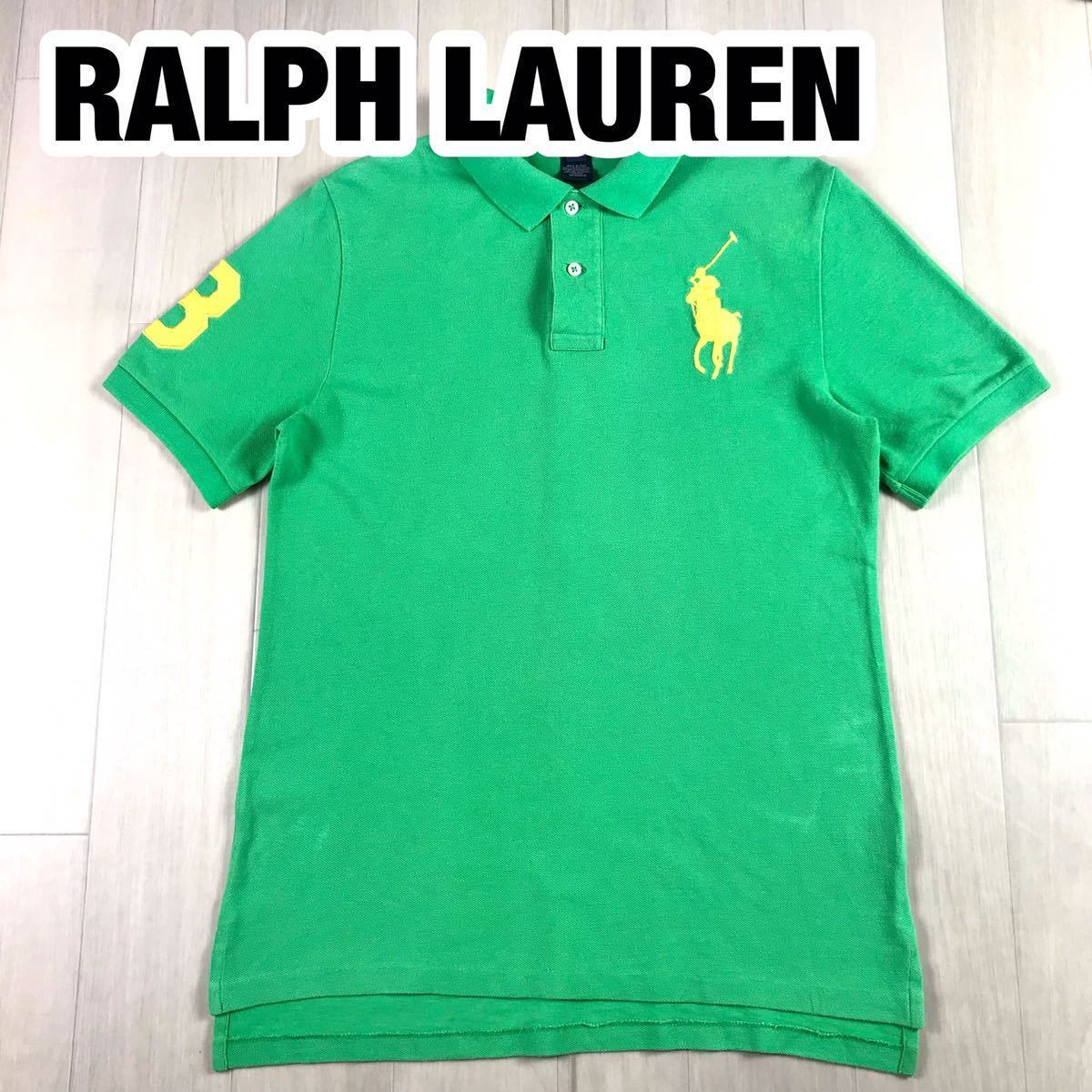 POLO BY RALPH LAUREN ポロ バイ ラルフローレン 半袖 ポロシャツ L(14-16) ユースサイズ グリーン 刺繍ポニー ワッペン拍卖