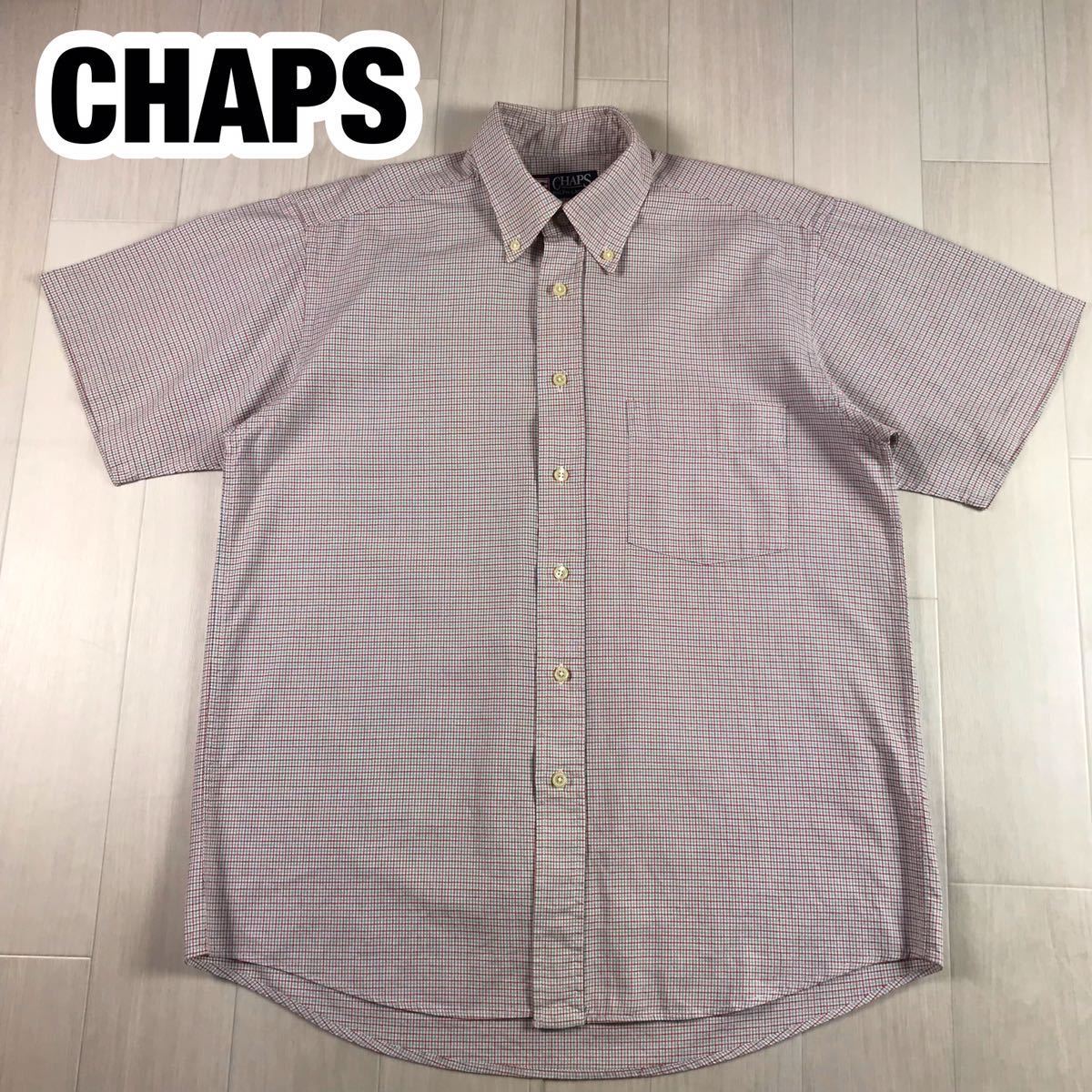 CHAPS RALPH LAUREN 半袖シャツ M チェック柄 マルチカラー拍卖