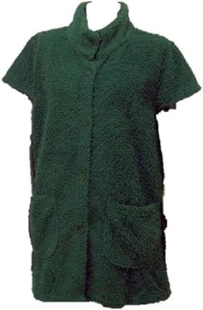 新品●腰まですっきり ふわふわ柔らかベスト かるくてあったか羽織り 高齢者向き★グリーン拍卖