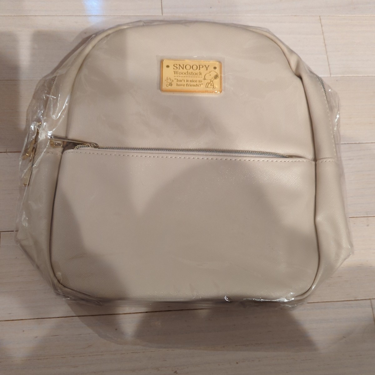 SNOOPY スヌーピー★リュック クリーム色拍卖