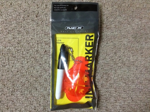 ★新品★NEX ゴルフ ボールラインマーカー ペン付き オレンジ GOLF拍卖