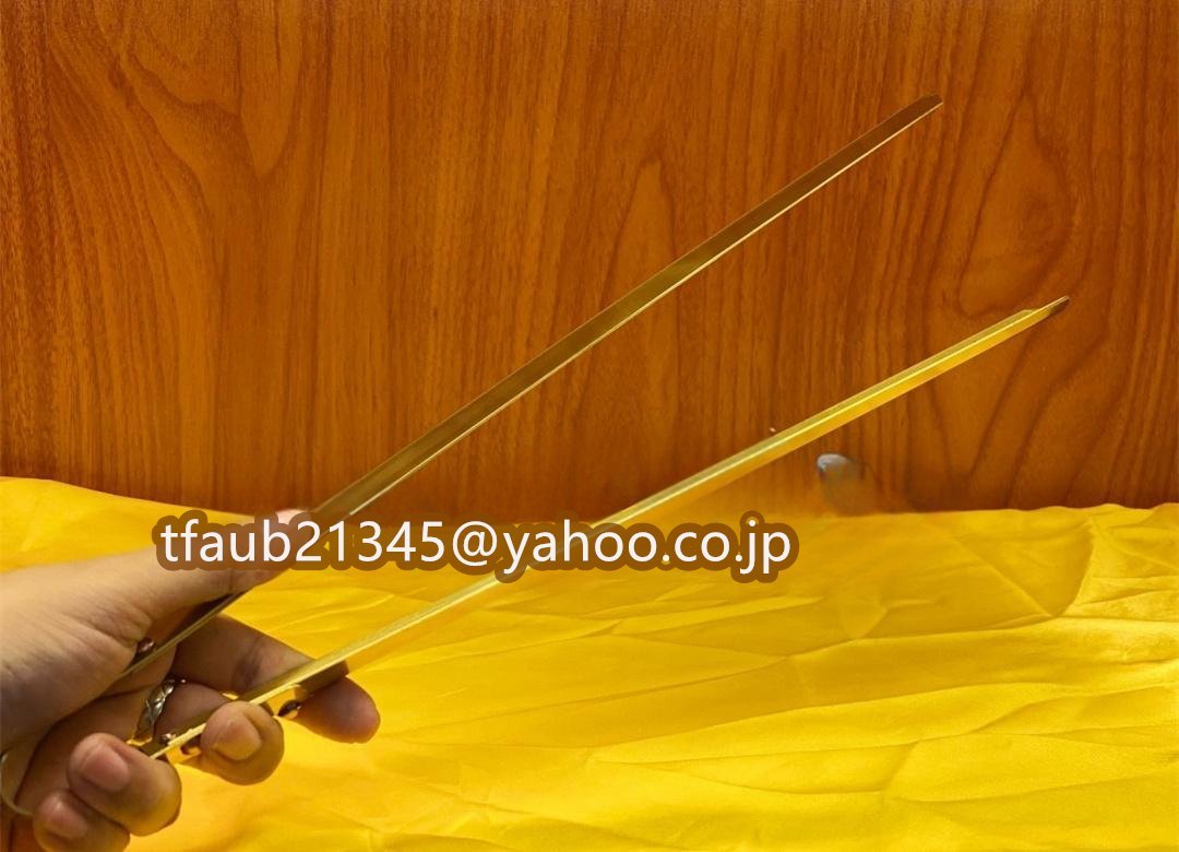 「密教法具 寺院用仏具」護摩用仏具 護摩火箸 火箸 真鍮製 磨き仕上げ拍卖