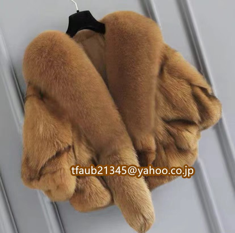 【ケーリーフショップ】最高級↑本物毛皮★ショート丈コート/フォックス ジャケット レディース 毛皮 リアルファーコート拍卖