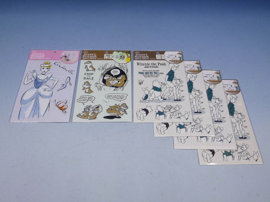 ディズニー 貼ってはがせるインテリアステッカー ●DWS1×1 ●DWS7×4 ●DWS8×1 未使用拍卖