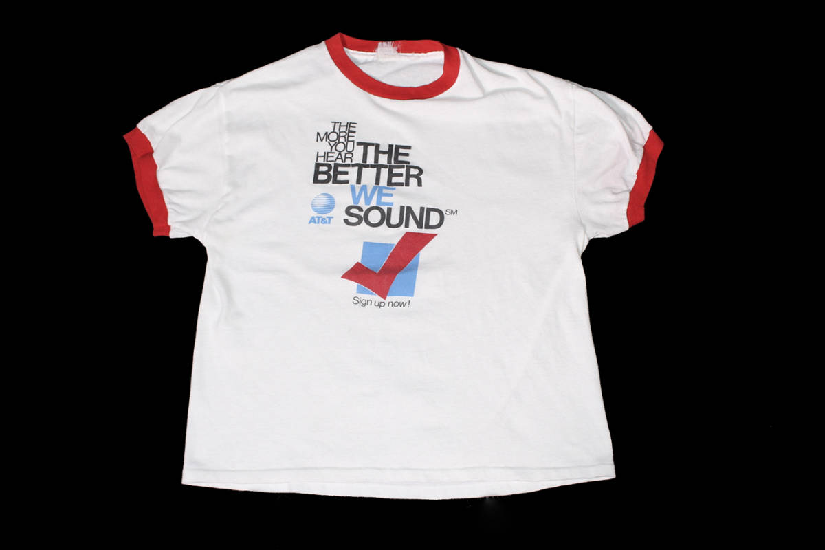 VINTAGE AT&T THE BETTER WE SOUND RINGER TEE AT&T Tシャツ拍卖