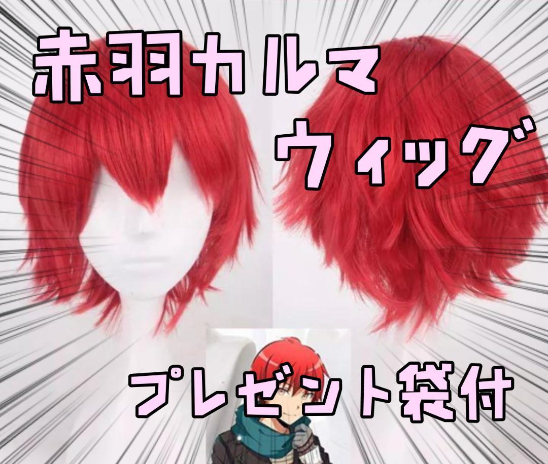 ウィッグ カツラ 赤羽カルマ 暗殺教室 コスプレ 小道具 リボン袋付【残3のみ】拍卖