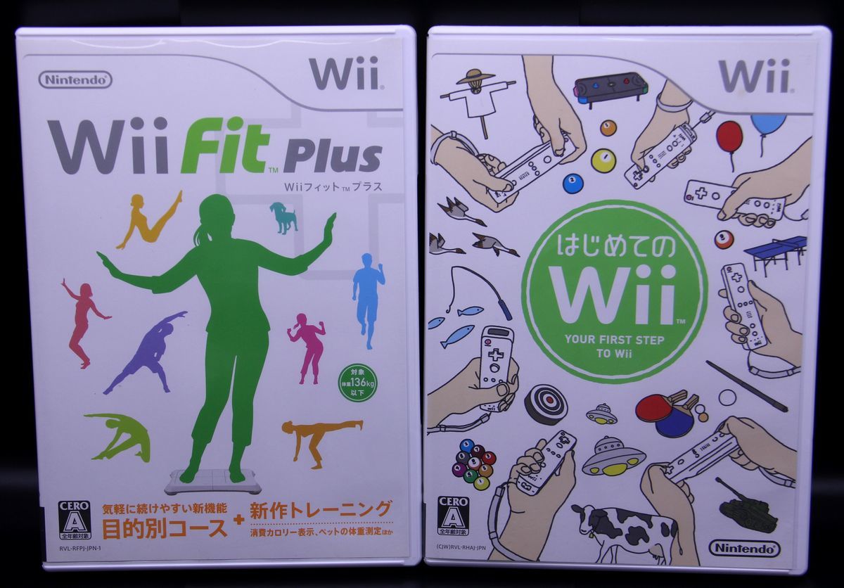 【Wii】Wii Fit Plus/はじめてのWii 2本セット【送料無料・追跡付き発送】拍卖