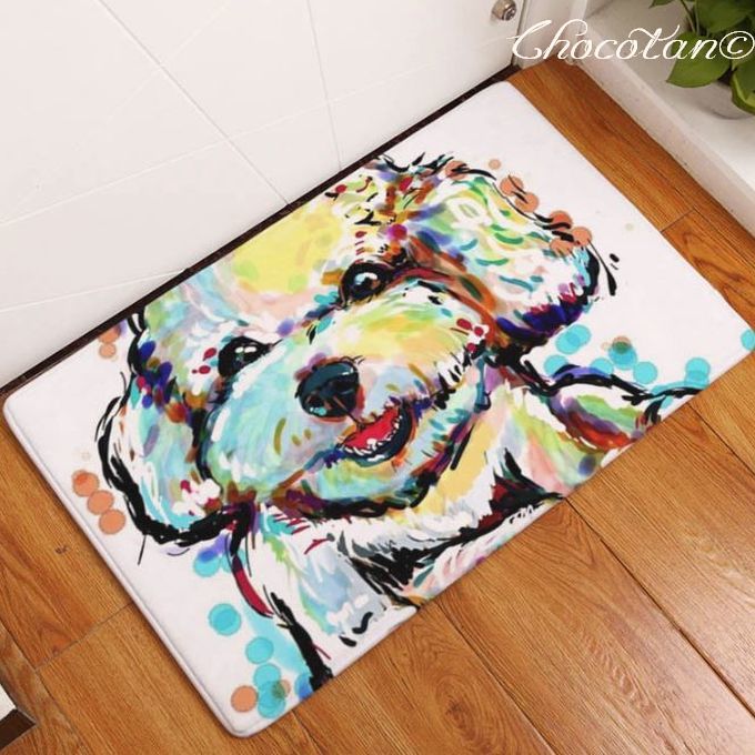 【送料無料】プードル A 2 イラスト フロアマット 【新品】拍卖