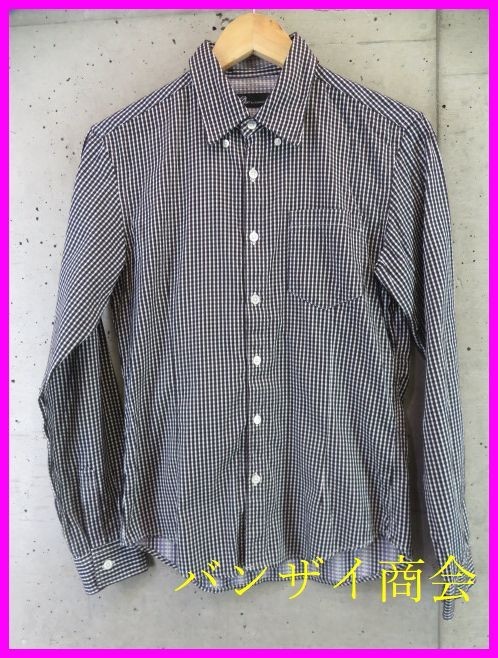 030m81◆良品です◆日本製◆Zero by TORNADO MART トルネードマート ボタンダウン 長袖ギンガムチェックシャツ M/ジャケット/コート拍卖