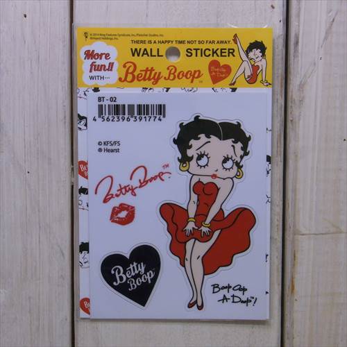 ベティちゃんステッカー 赤ドレス拍卖