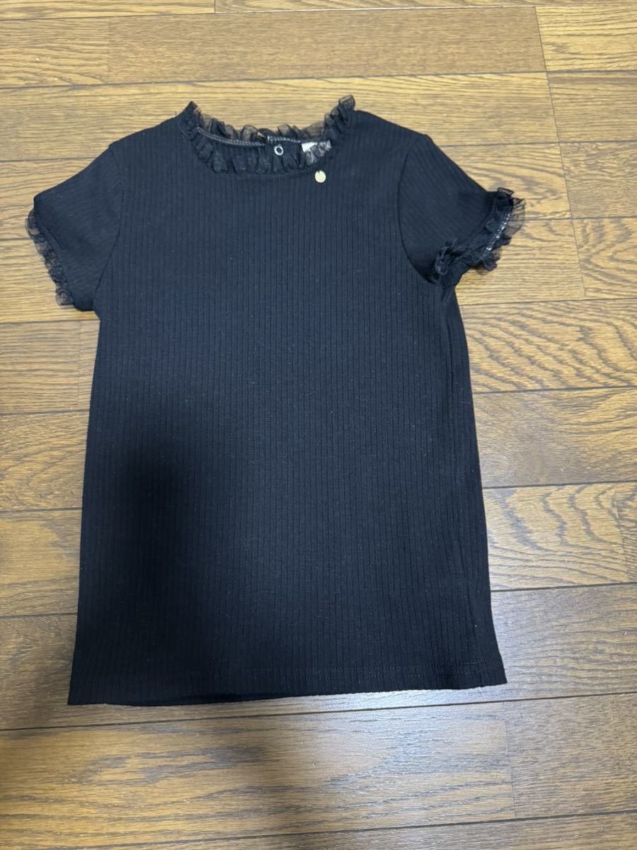 プティーマインレース半袖カットソー130サイズ双子①拍卖