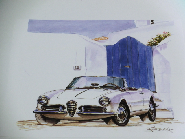 Bowイラスト-277/Alfa Romeo Giulietta Spider // アルファロメオ ジュリエッタ スパイダー //最後の1枚拍卖