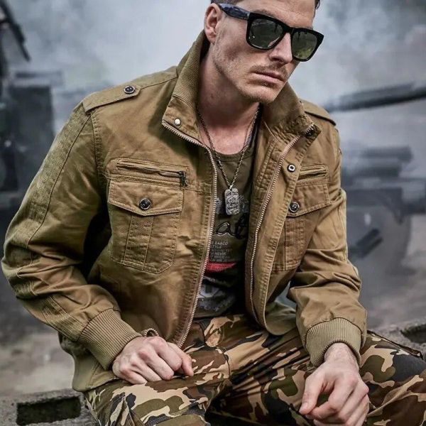 D014:タクティカルミリタリージャケット パイロット 秋冬用 アーバンスタイル コットンコート ファッション拍卖