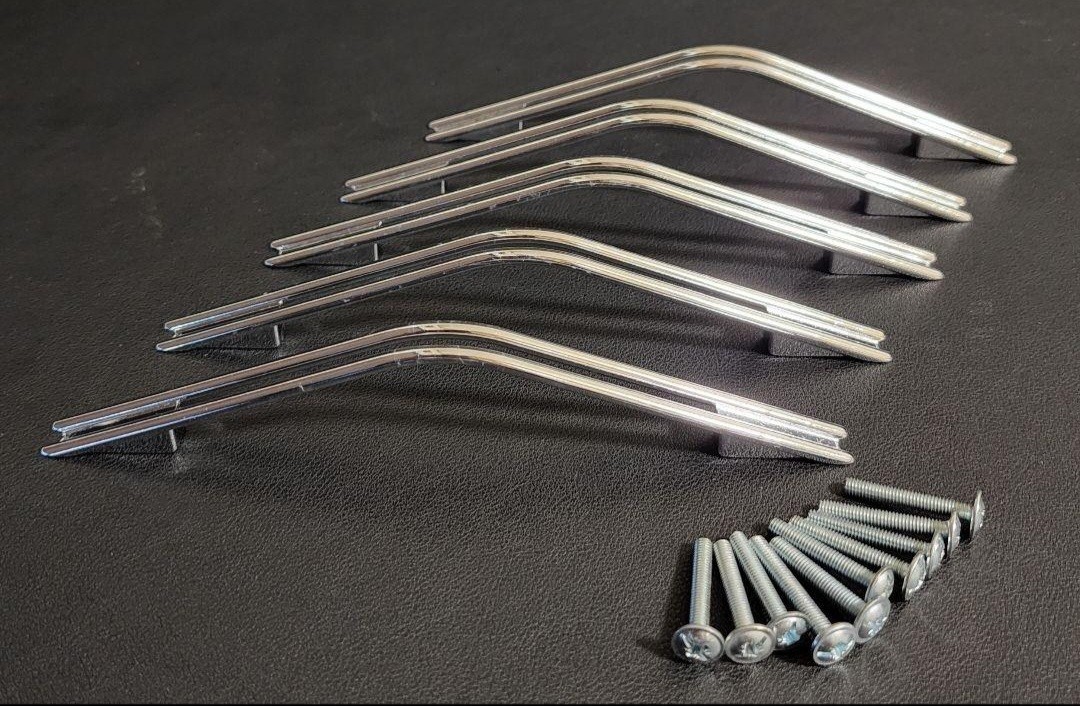 ヨーロッパ製 ハンドル 取っ手 つまみ(5個)クロムメッキ ④拍卖