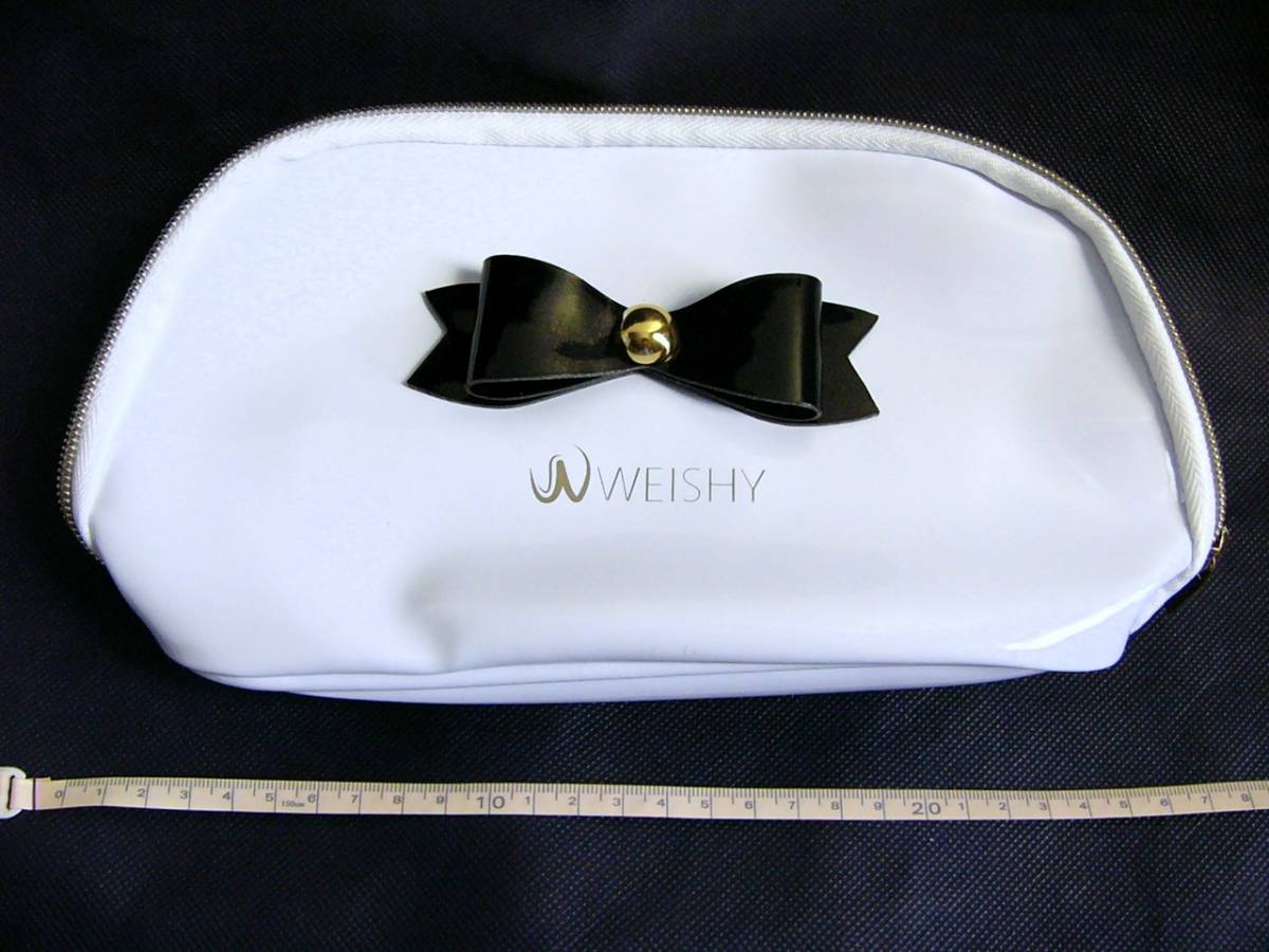 未使用 ♪ エナメル風 大容量 化粧ポーチ ♪ ホワイト拍卖