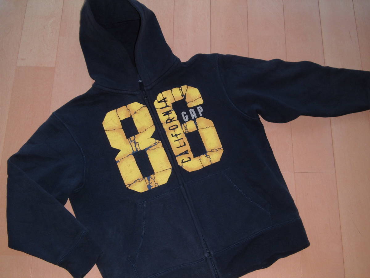 ★★★GAP★「86」プリントネイビーパーカー★150★★★拍卖