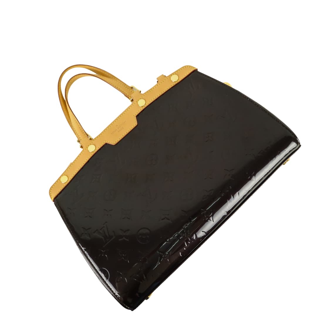 美品 ルイ・ヴィトン アマランテ モノグラム ヴェルニ ブレアMM トートバッグ (01410)拍卖