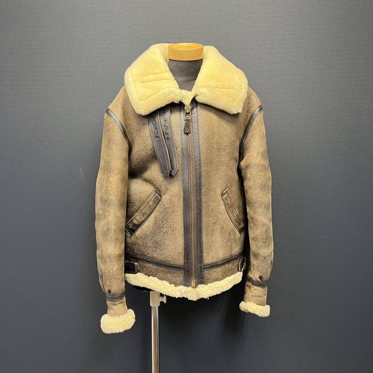 AVIREX BOMBER JACKET B-3 FLIGHT size 38 アヴィレックス アビレックス ボンバージャケット フライトジャケット レザージャケット A-7拍卖