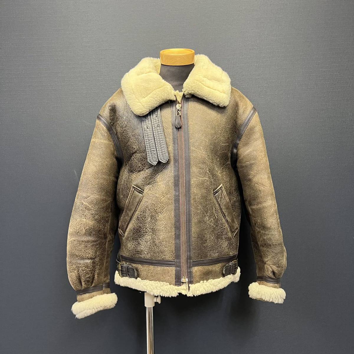 AVIREX BOMBER JACKET B-3 FLIGHT size 38 アヴィレックス アビレックス ボンバージャケット フライトジャケット レザージャケット A-330拍卖