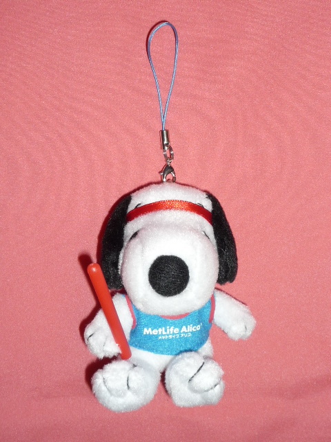 激レア!カワイイ♪2012年 メットライフアリコ オリジナル!スヌーピー ぬいぐるみストラップ (非売品)☆拍卖