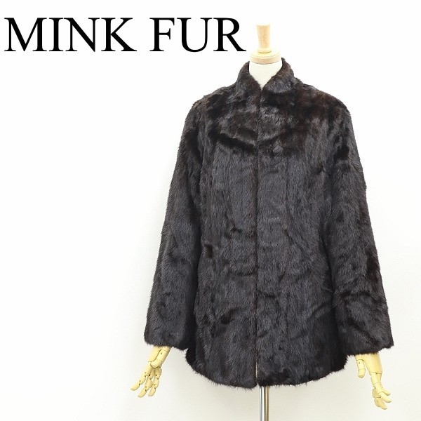 高級◆ミンクファー 毛皮 ハーフ コート ダークブラウン 13拍卖