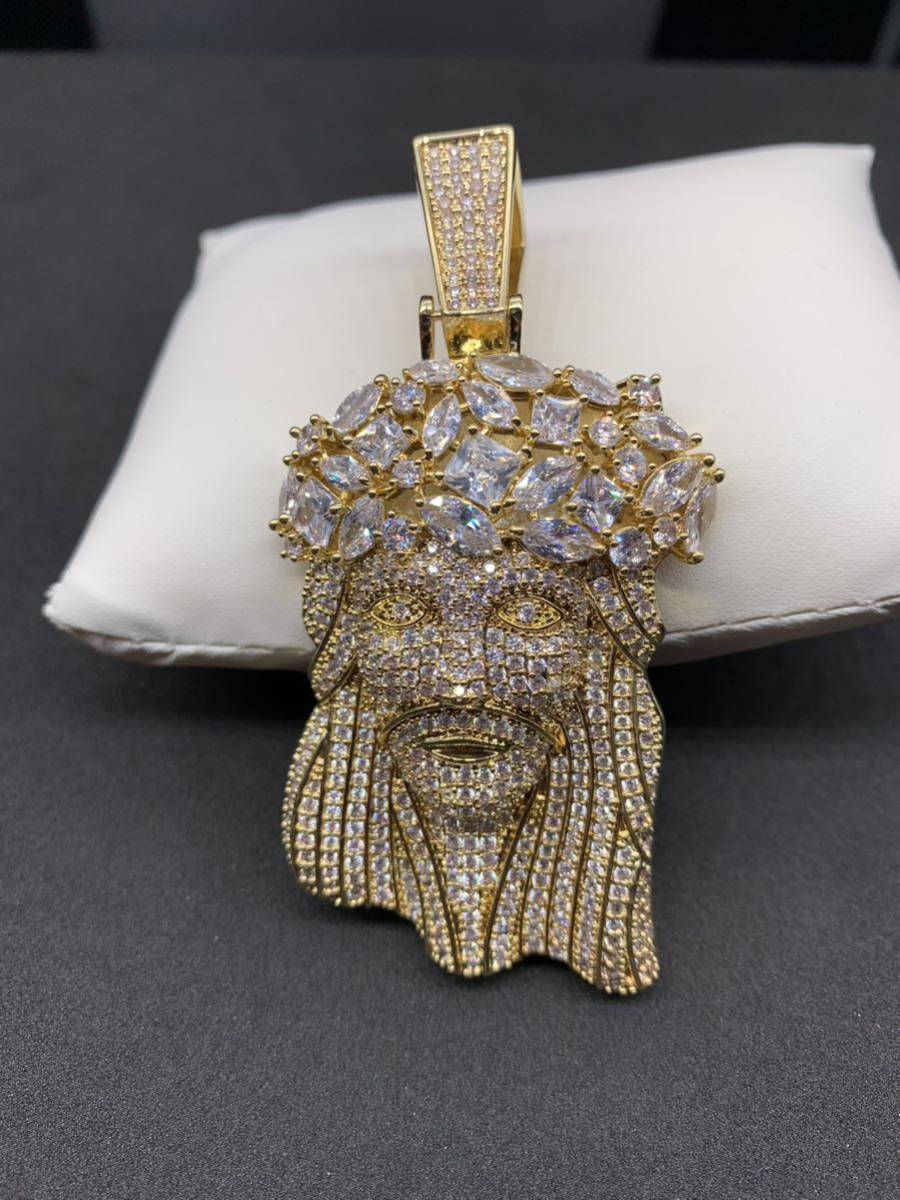 存在感抜群!豪華!ゴールド ジーザス イエス キリスト ブリンブリン ネックレス拍卖