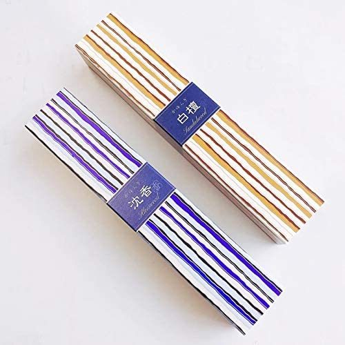 2箱セット【日本香堂・かゆらぎ】白檀/沈香(各40本入り・香立て付き)◆スティック/お香/インセンス/リラクゼーション拍卖