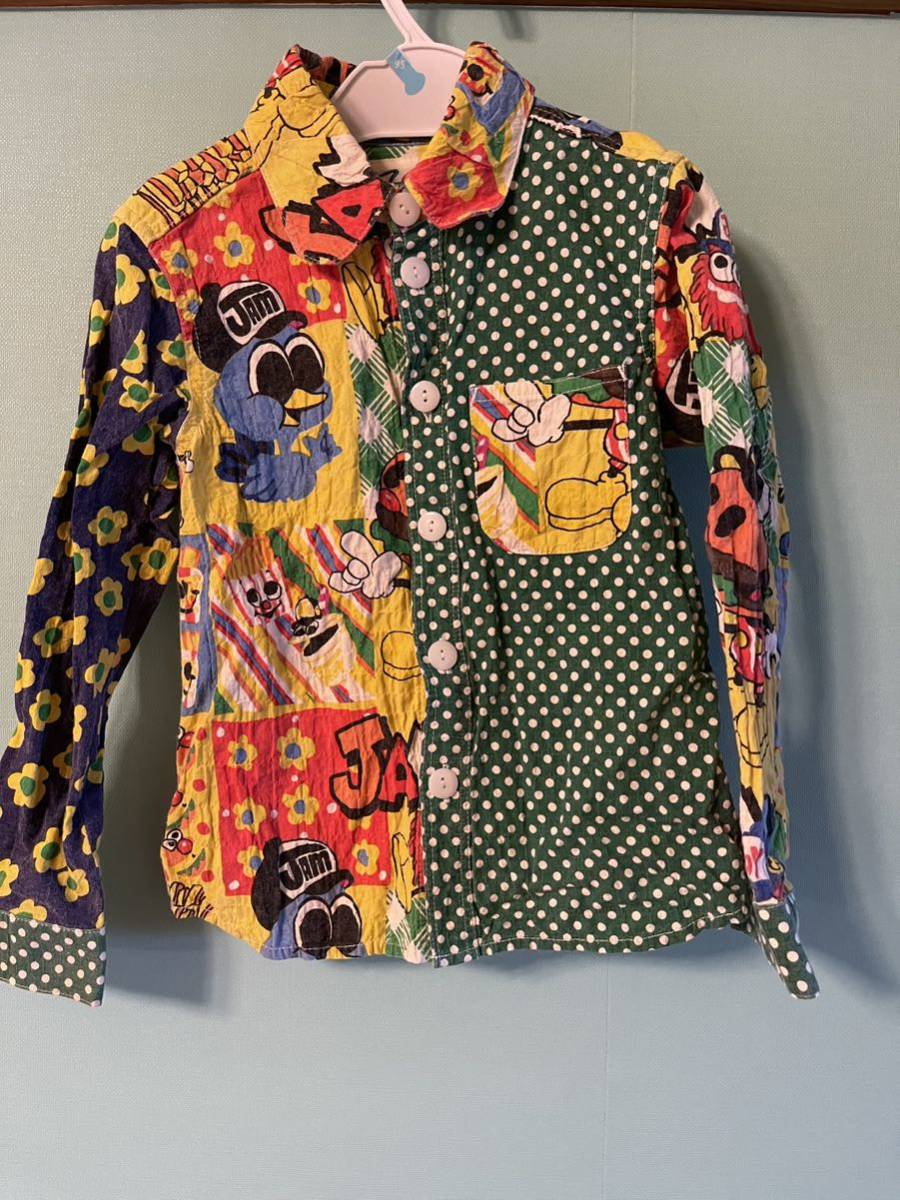 送料無料★キッズ★長袖★カッターシャツ★JAM★110サイズ★派手★個性的拍卖