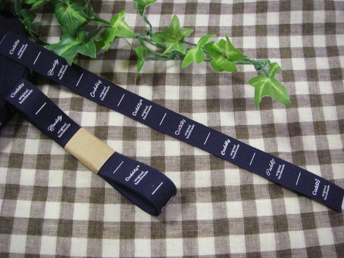 ★№133 HASHIATOYA カラータグ ネイビー×白文字 15mm幅 8柄×6セット=48枚 ピスタグ拍卖