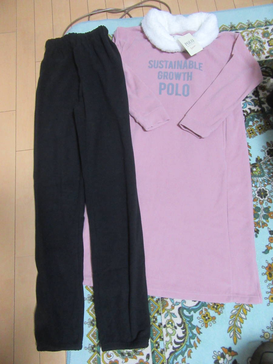 新品ポロPOLOカイタックファミリー長袖首元あったかパジャマMサイズフリース生地丈長め暖か激安即決1090円拍卖