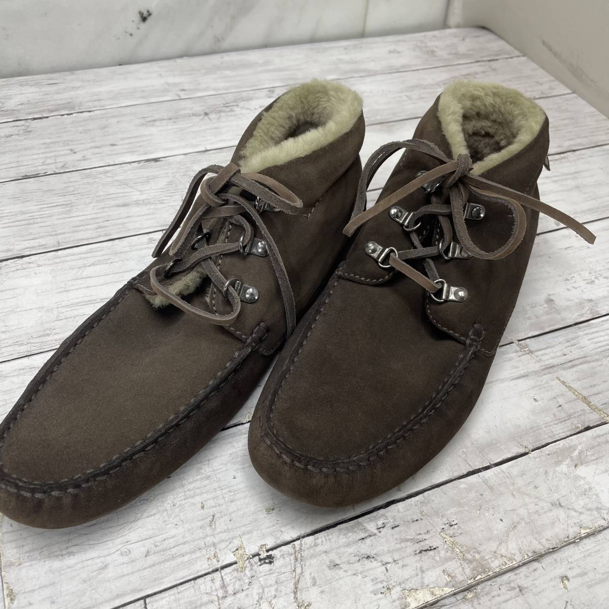 ∞R∞ LOUIS VUITTON ボアブーツ 28.5cm前後 ダークブラウン 使用感少なめの美品♪ ルイ・ヴィトン 靴 シューズ 中古 メンズ ∞T-231017拍卖