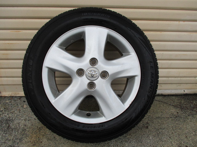 トヨタ/純正/90 ヴィッツ/アルミホイール/15インチ/5.5J/45/100/タイヤ/LE MANS V/184/60R15/1本/カローラ フィールダー/アクシオ/アクア拍卖