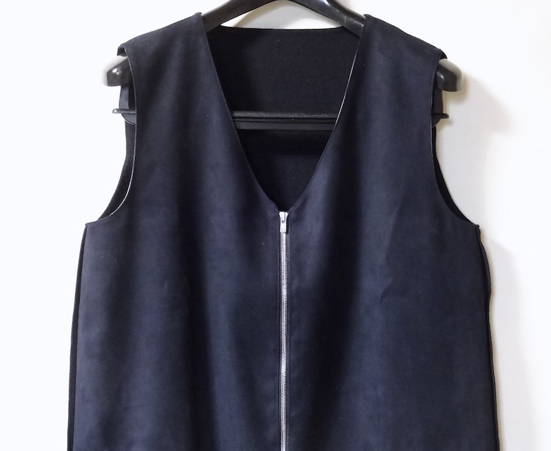 (USED) Ballsey TOMORROWLAND ロングベスト 人工皮革Xニット サイズ36拍卖