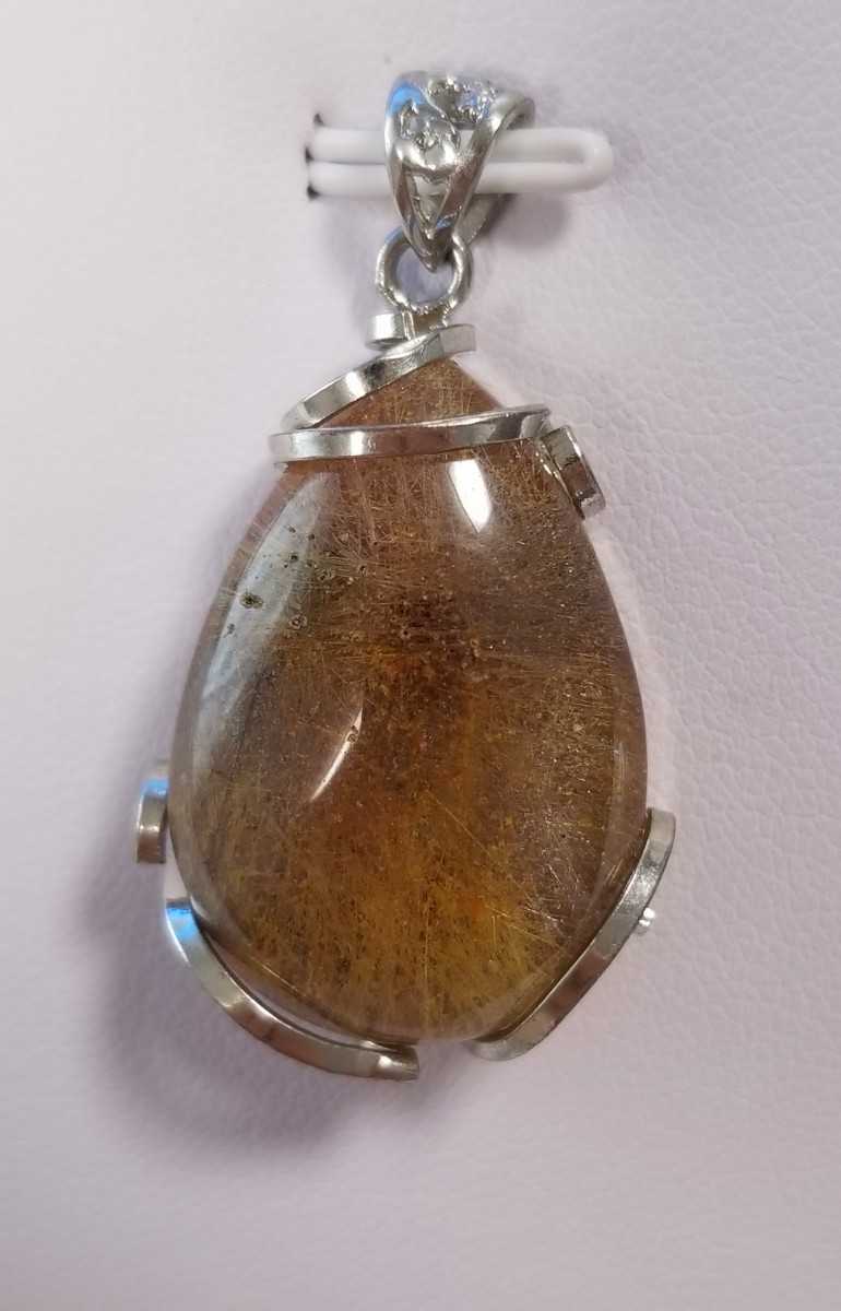 天然石 ペンダントトップ 水晶 ルチル拍卖