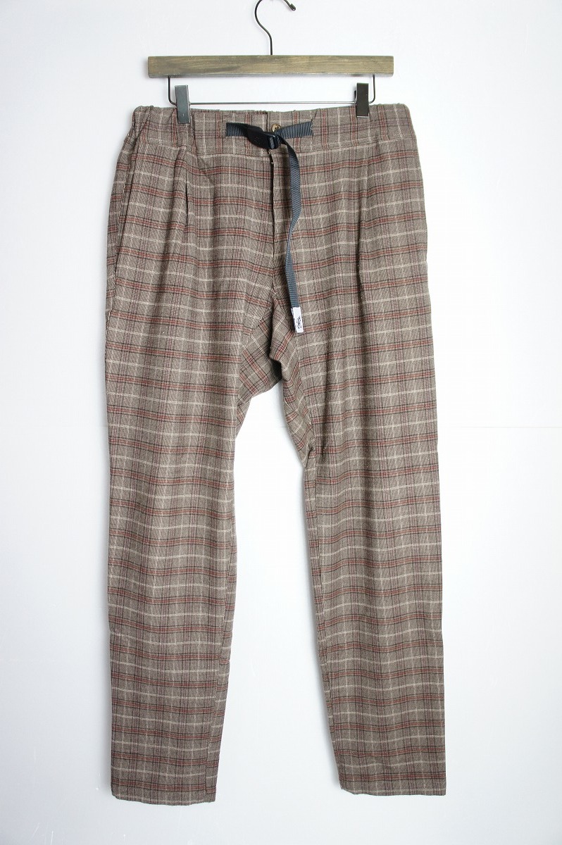 19AW GRAMICCIグラミチ × ADAM ET ROPEアダムエロぺ チェック クライミング パンツ 19F1128 茶1019N★2拍卖