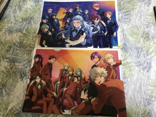 d248クリアファイル あんさんぶるスターズ!! SMILE 5th anniversary magazine Winter Spring 連動購入特典 赤 青 2枚セット拍卖
