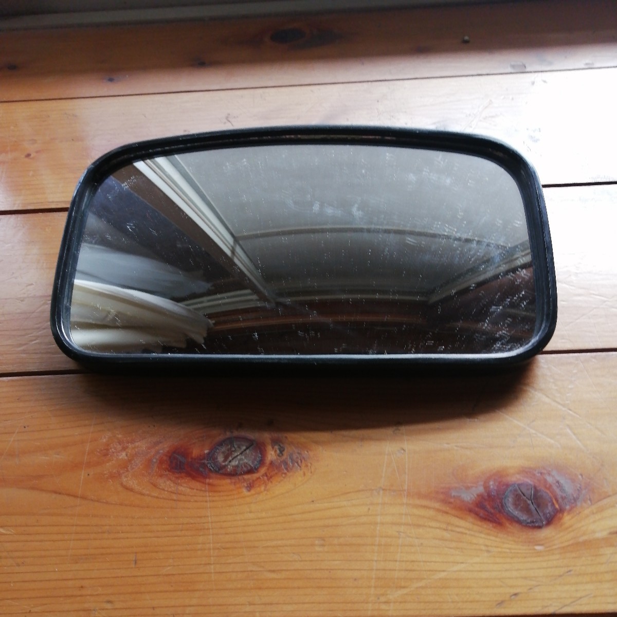 角型ミラー バン・軽トラ・トラック 昭和レトロ 当時物 日本製 黒枠拍卖