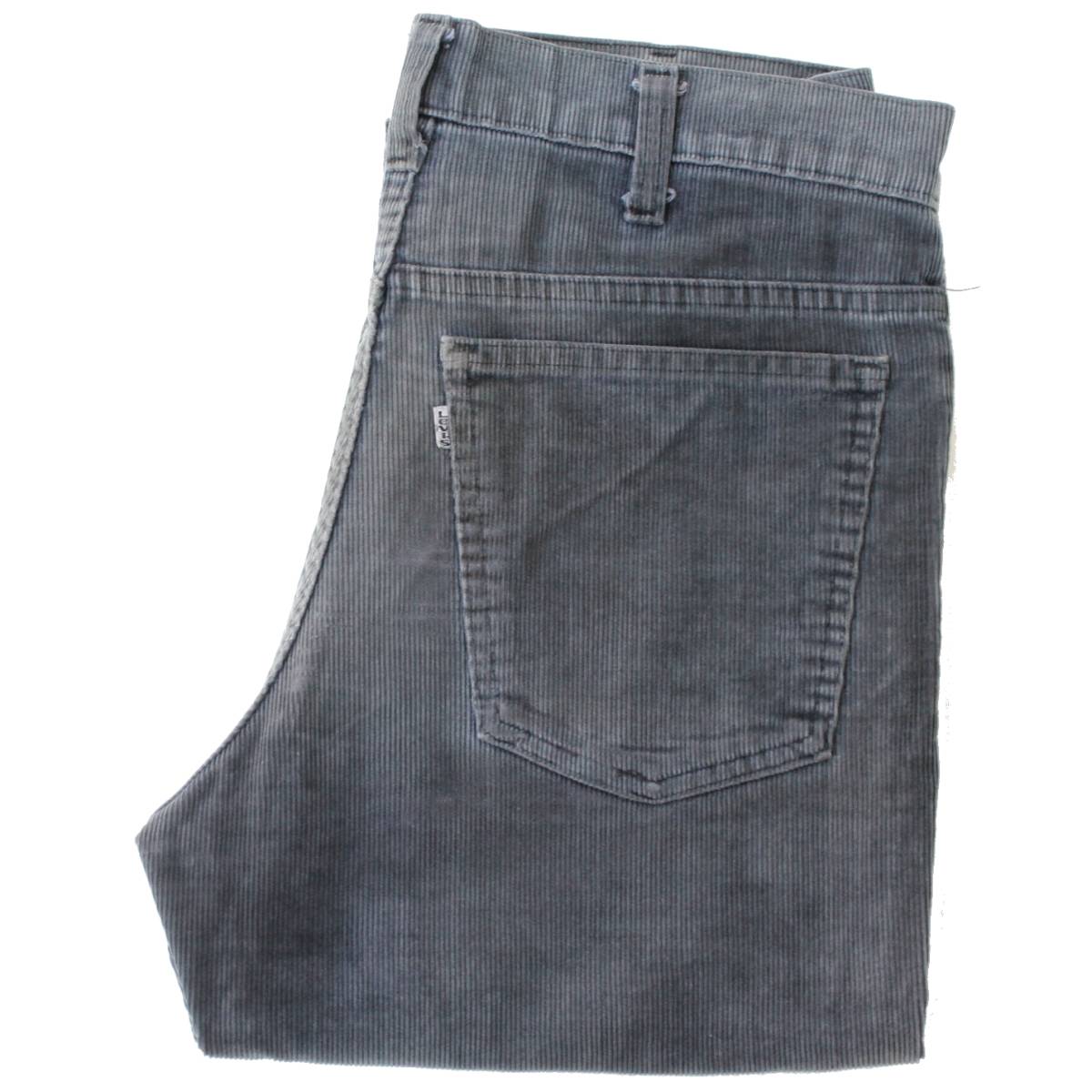 (31724)85年製MADE IN USA LEVISリーバイス519-1517コーデュロイパンツW30ほど (アメリカ米国製80sヴィンテージ紺ネイビー灰グレー42TALON)拍卖