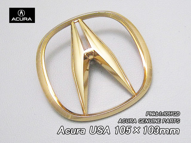 アキュラAマーク【ACURA】105×103mm米国US純正エンブレム-ビッグサイズ金色(PNkb1rl05fgd)/USDM北米仕様USAゴールド金GOLD大きいシンボル拍卖