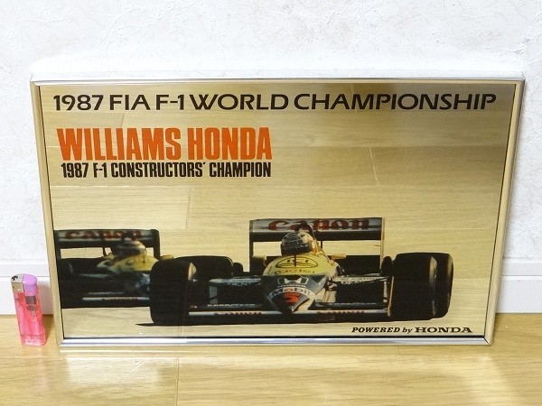 希少 80年代 ビンテージ 1987 FIA F-1 WORLD CHAMPIONSHIP WILLIAMS HONDA ホンダ ウィリアムズ パブミラー 旧車 レーシング レトロ 当時物拍卖