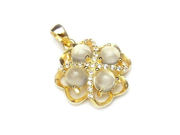 ホワイトムーンストーン デザインペンダントトップ No.2【1コ販売】 / 50-5 MO-PTGL拍卖