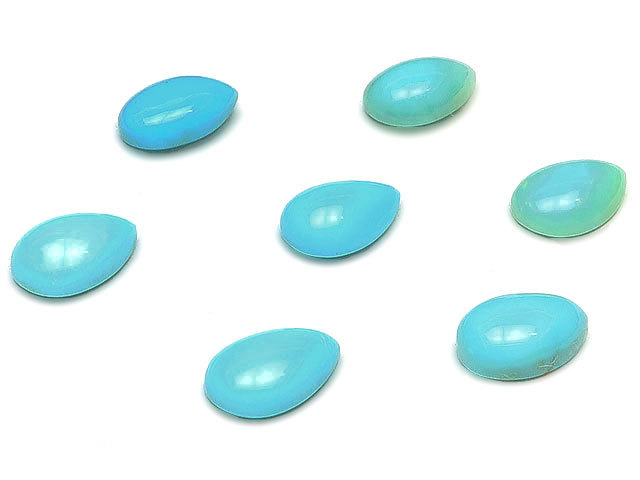 アリゾナ産 キングマンターコイズ ペアシェイプ カボション 9×6mm 4コ販売 / 84-3 TQ9KBP拍卖