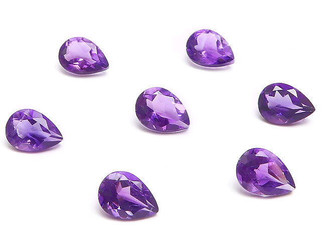 アフリカ産 アメジスト ペアシェイプファセットカット ルース 7×5mm【7コ販売】 / 82-8 AM7PS拍卖