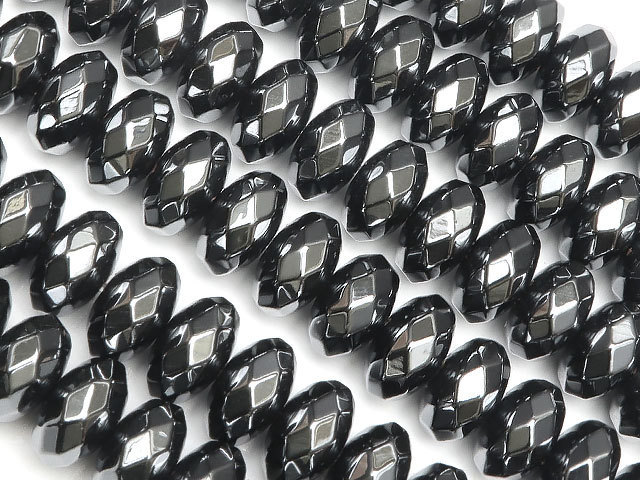 ヘマタイト ボタンカット 8×4mm【1連販売】 / 8-5 HE8BC拍卖