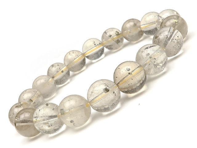 パイライトクォーツ 丸玉ブレス 12mm No.1【1点もの】 / 60-31 QQPI12BS1拍卖
